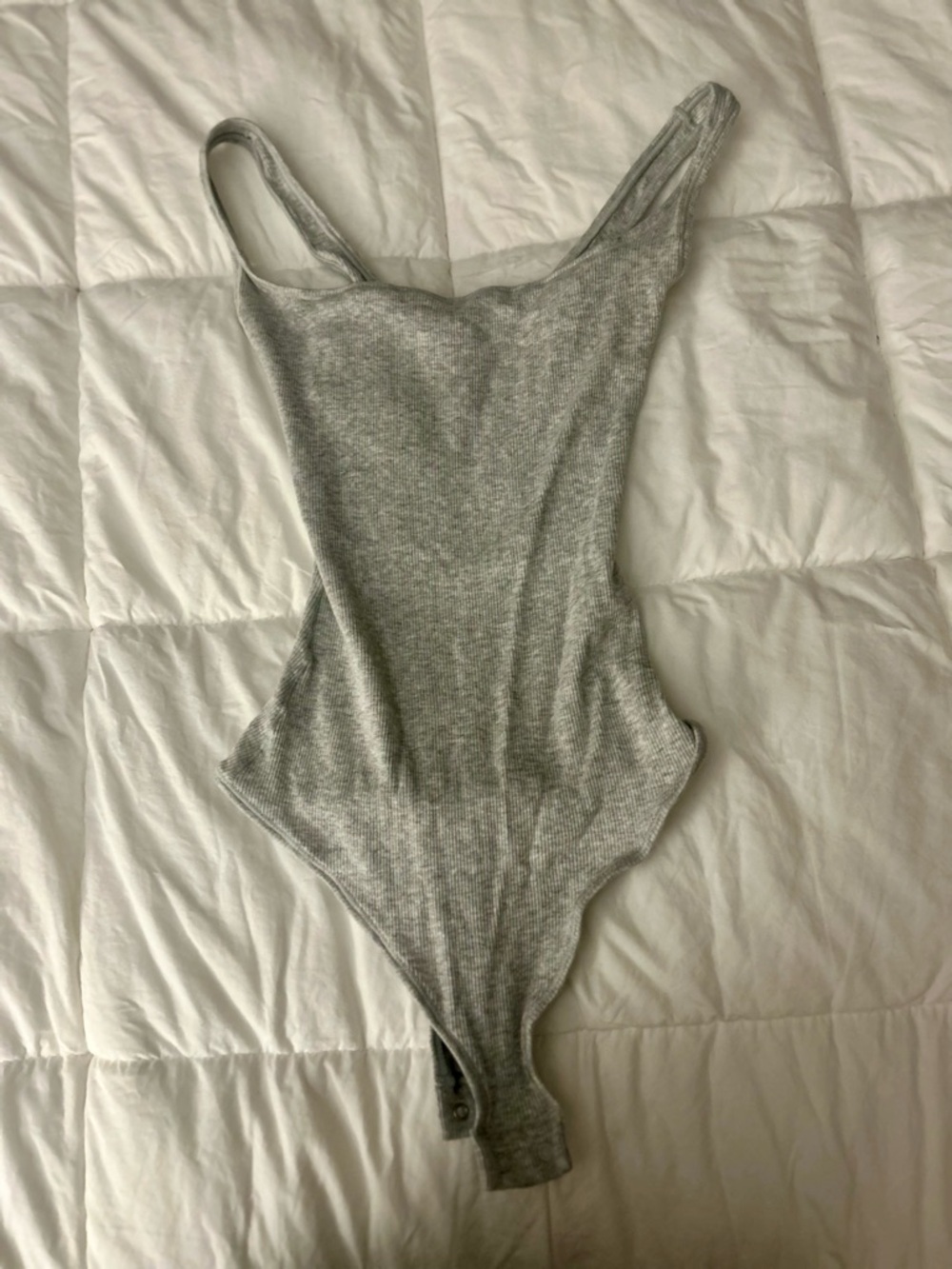 🆕 NWT SKIMS Gray Ribbed Bodysuit Tank